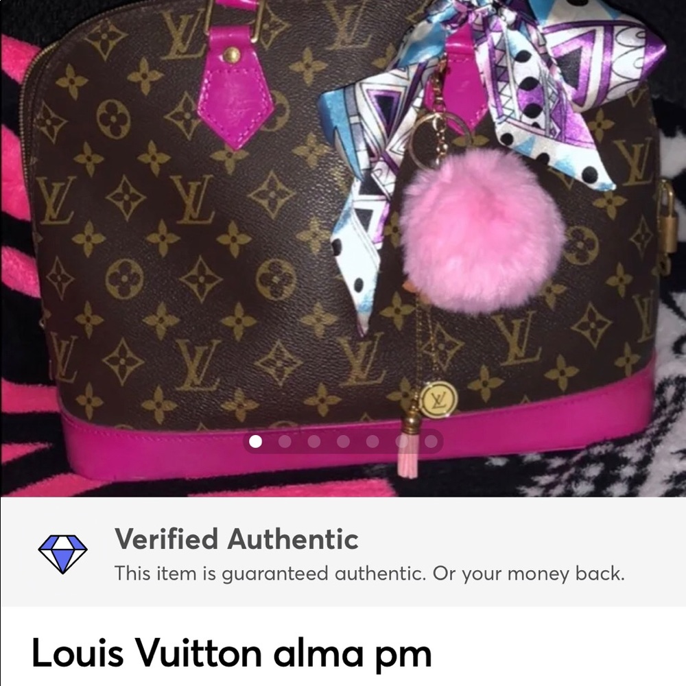 Lv Hot Pink painted Monogram canvas Alma Pm